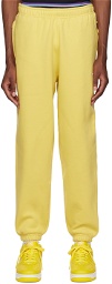 Nike Yellow Embroidered Lounge Pants