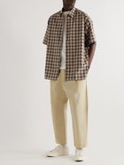 Studio Nicholson - Sorono Oversized Checked Cotton- Poplin Shirt - Brown