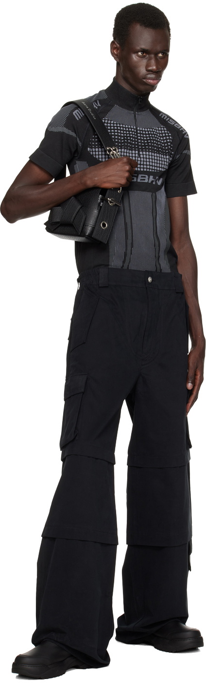 MISBHV Black Baggy Work Cargo Pants