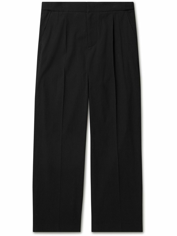 Photo: LE 17 SEPTEMBRE - Straight-Leg Cotton-Blend Faille Trousers - Black