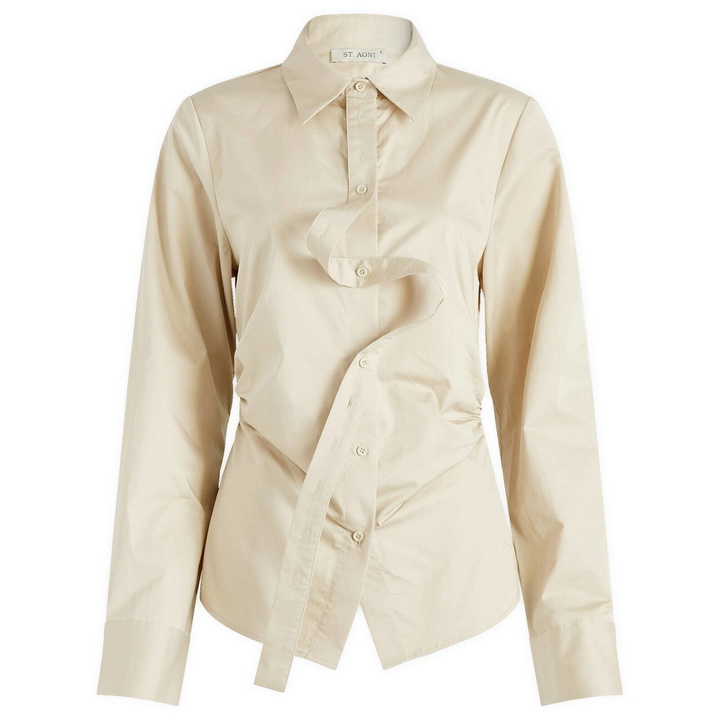 Photo: ST. Agni Women's Deconstructed Shirt in Champagne
