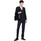 BOSS Navy Double-Breasted Blazer
