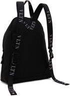 Valentino Garavani Black 'VLTN' Nylon Backpack