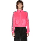 Opening Ceremony Pink Velour Track Zip-Up Jacket