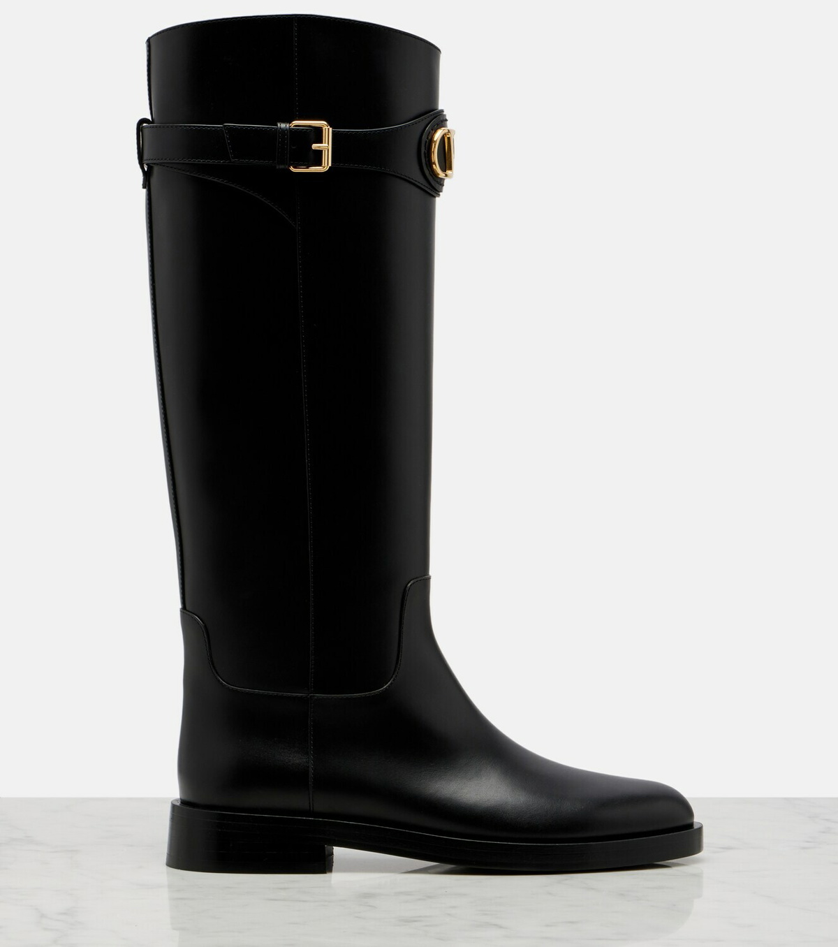 Valentino Garavani VLogo leather knee-high boots