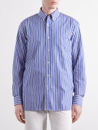Paul Smith - Button-Down Collar Striped Cotton-Chambray Shirt - Blue