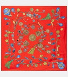 Versace Printed silk twill scarf