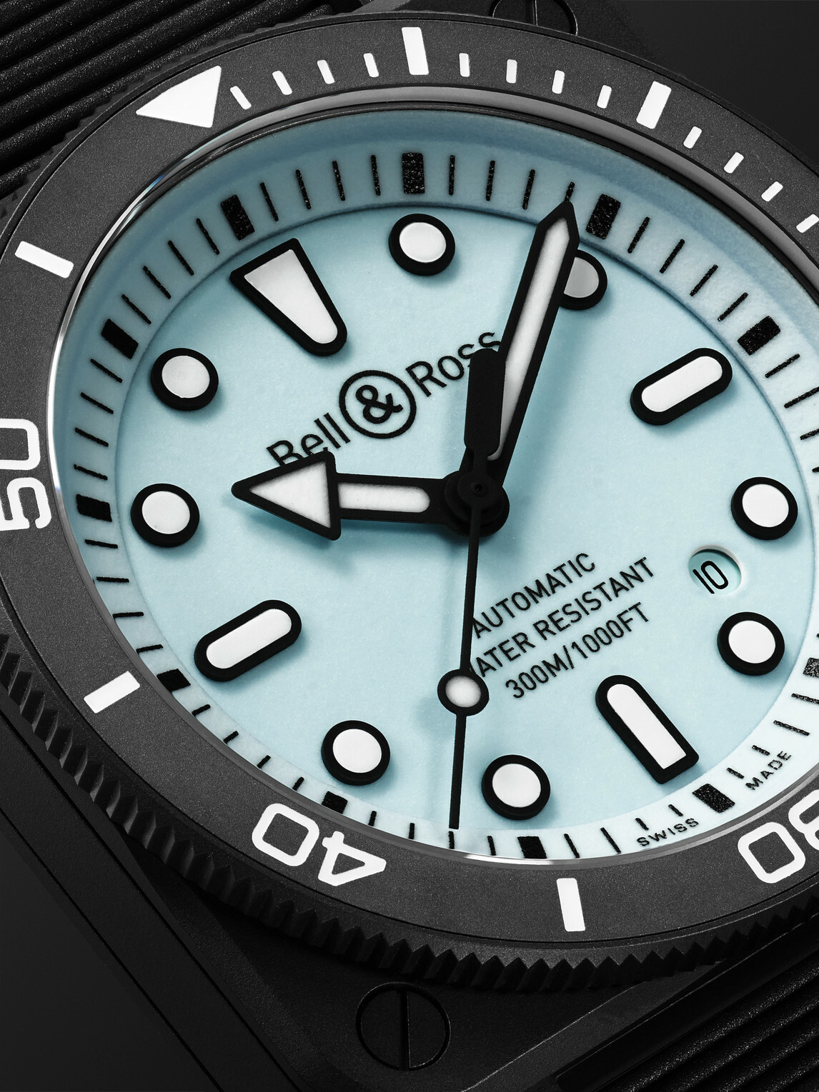 Bell & Ross - BR-03 Diver Full Lum Automatic Ceramic Watch, Ref. BR03A-D-LM-CE/SRB