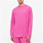 Pangaia Long Sleeve Organic Cotton T-Shirt in Flamingo Pink