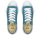 Maison MIHARA YASUHIRO Men's Hank Low Original Sole Toe Cap Canvas Sneakers in Blue