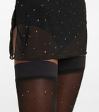 Oseree - Embellished over-the-knee socks
