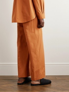 Nanushka - Faris Cropped Straight-Leg Cotton-Poplin Trousers - Orange