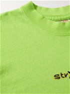Stray Rats - Logo-Print Cotton-Jersey T-Shirt - Green