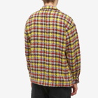 General Admission Men's Nepped Plaid Overshirt in Brown Plaid