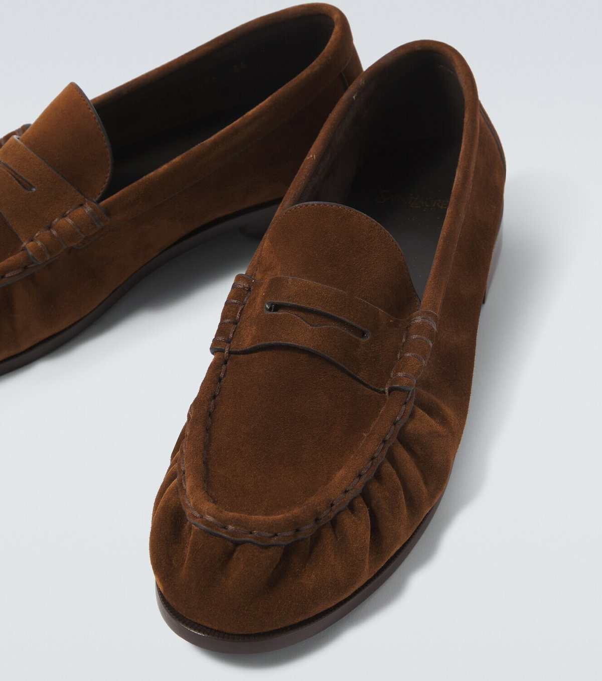 Saint Laurent Le Loafer Cassandre suede penny loafers