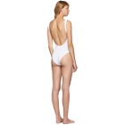 Hunza G White Classic Square Neck One-Piece Swimsuit
