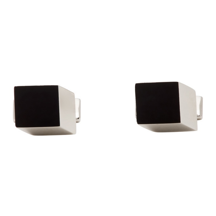 Photo: Hugo Black and Silver E-Cube Cufflinks