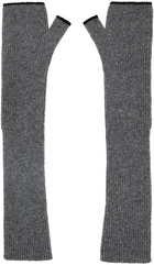 Y's Gray Slit Arm Warmers