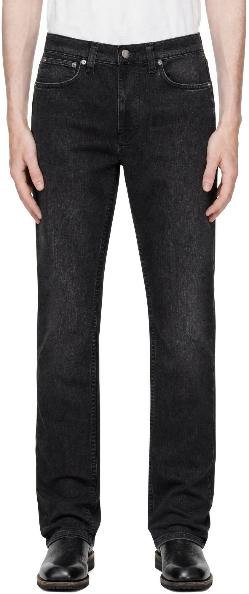 Nudie Jeans Black Lean Dean Jeans