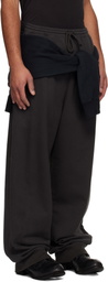 Maison MIHARA YASUHIRO Black Sweatshirt Combined Sweatpants
