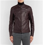 Belstaff - V Racer Slim-Fit Leather Jacket - Men - Dark brown