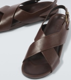 Saint Laurent Helios Cassandre leather sandals