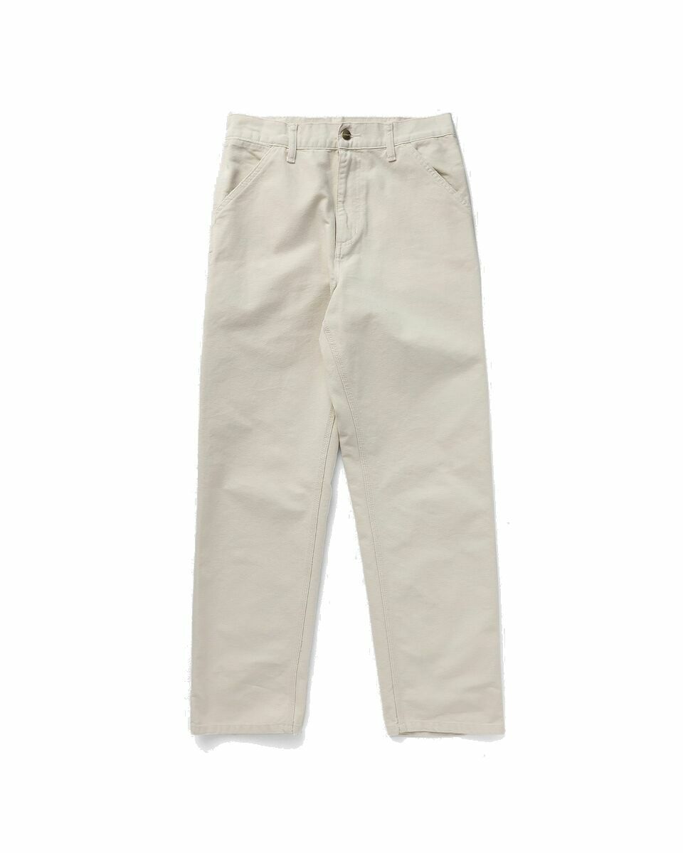 Photo: Carhartt Wip Single Knee Pant White - Mens - Jeans