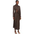 Georgia Alice SSENSE Exclusive Brown Satin Universe Dress