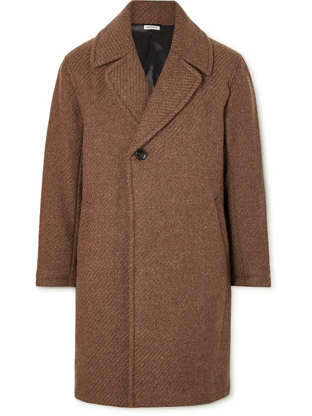 Photo: Blue Blue Japan - Double-Breasted Wool-Twill Coat - Brown