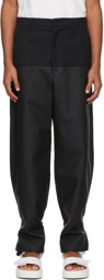 AMBUSH Black Rubber Coated Worker Trousers