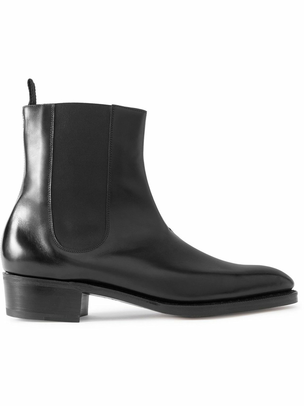Photo: John Lobb - Eddi Glossed-Leather Chelsea Boots - Black