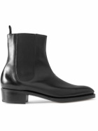 John Lobb - Eddi Glossed-Leather Chelsea Boots - Black