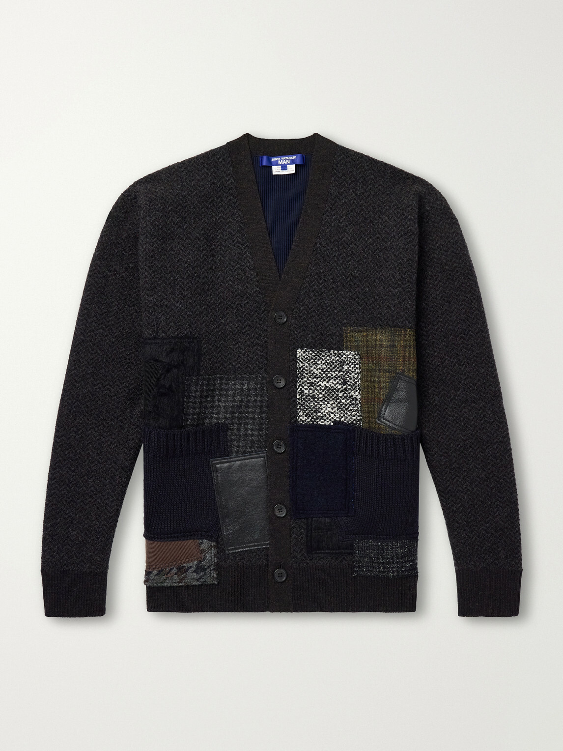 Junya Watanabe - Patchwork Wool-Blend Cardigan - Blue