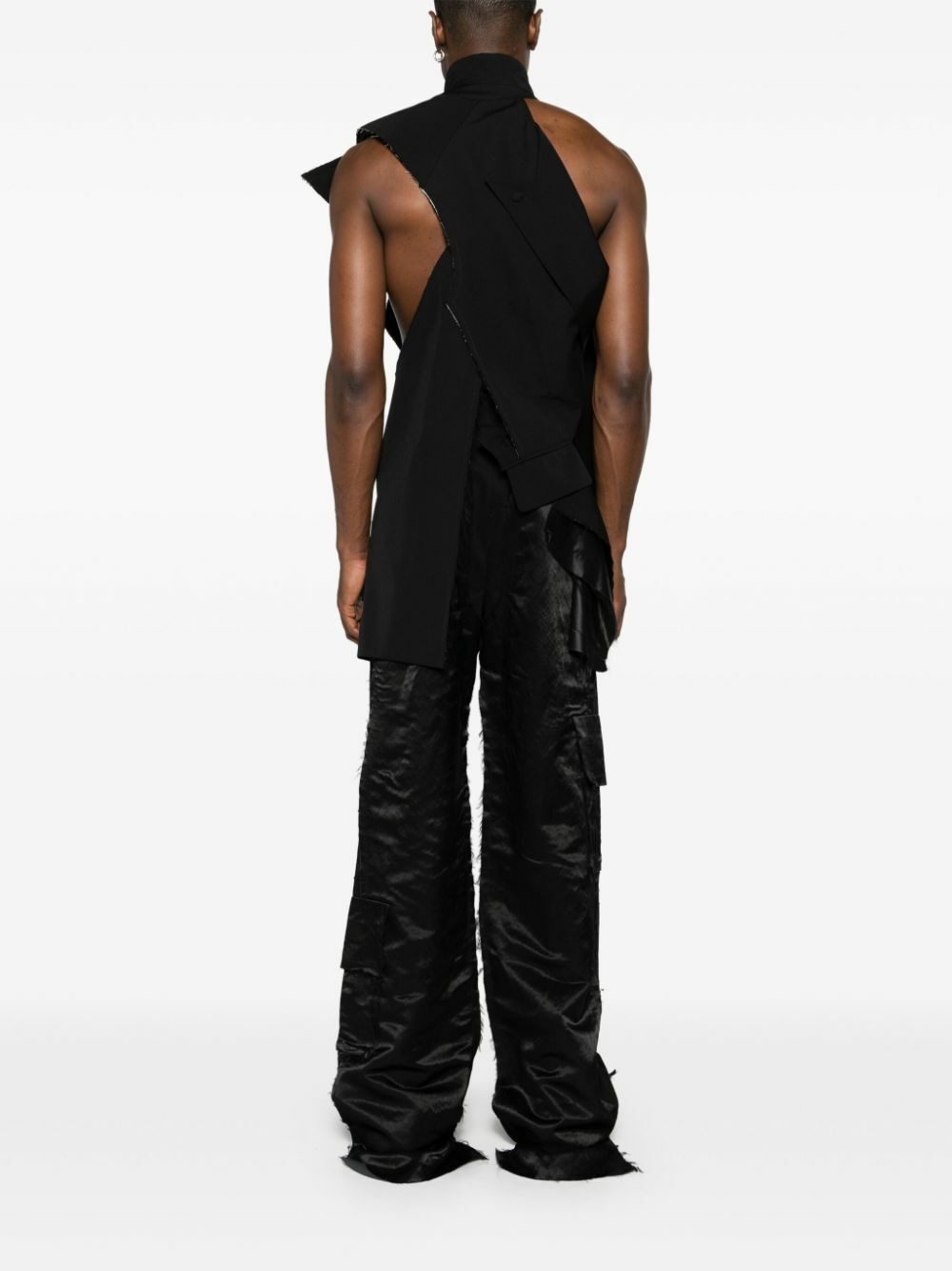 MLGA Black Deconstructed Asymmetric Jacket