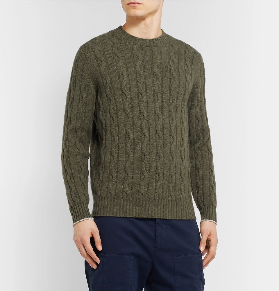 Brunello Cucinelli Brunello Cucinelli Cable-knit cashmere-blend