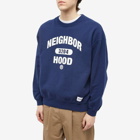 Neighborhood Men's College Logo Crew Sweat in Navy