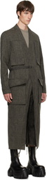 Rick Owens Brown Tower Lab Coat