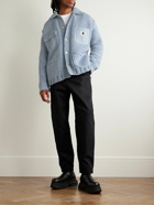 Sacai - Carhartt WIP Michigan Canvas-Trimmed Wool-Blend Overshirt - Blue