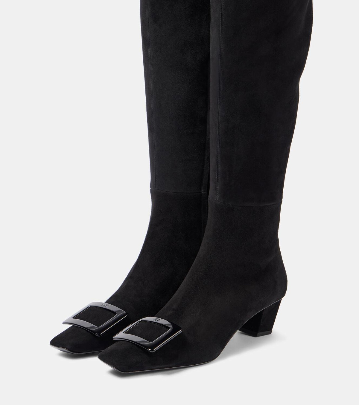 Roger Vivier Belle Vivier 45 suede over-the-knee boots