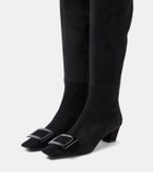 Roger Vivier Belle Vivier 45 suede over-the-knee boots