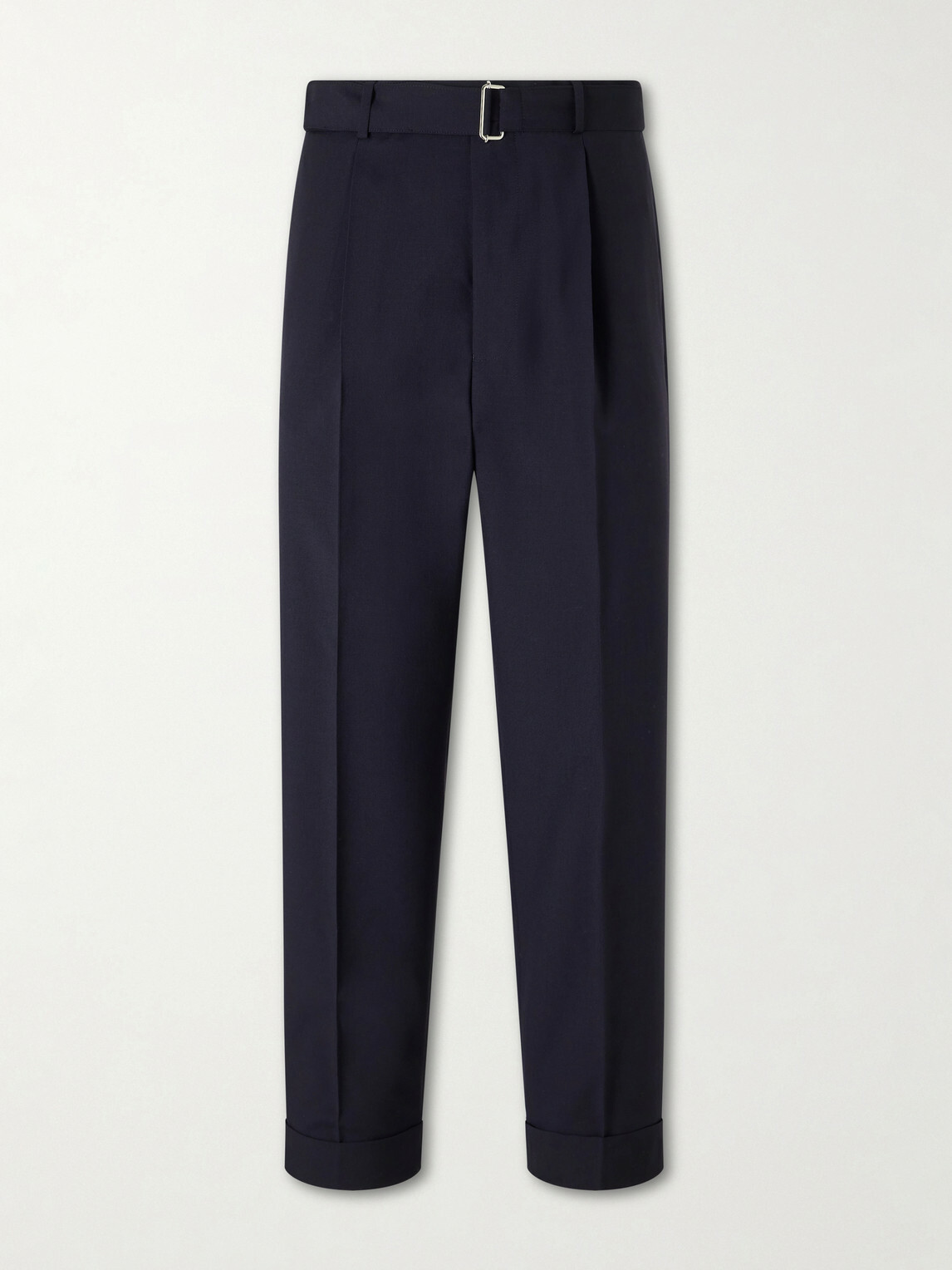 Officine Générale - Hugo Straight-Leg Pleated Virgin Wool Trousers - Blue