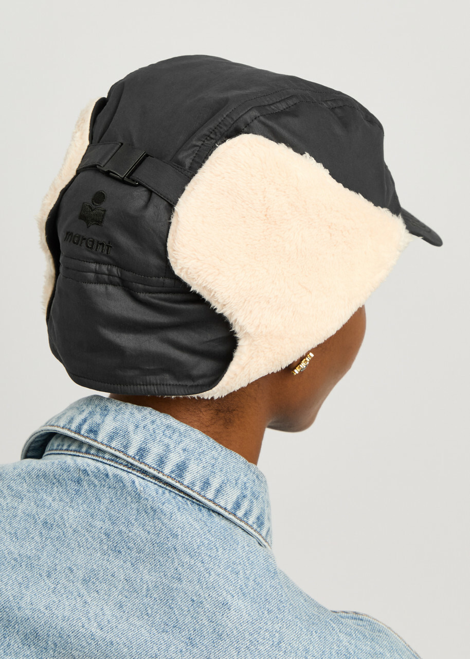 Isabel Marant Karda Reversible Cotton-blend cap Black