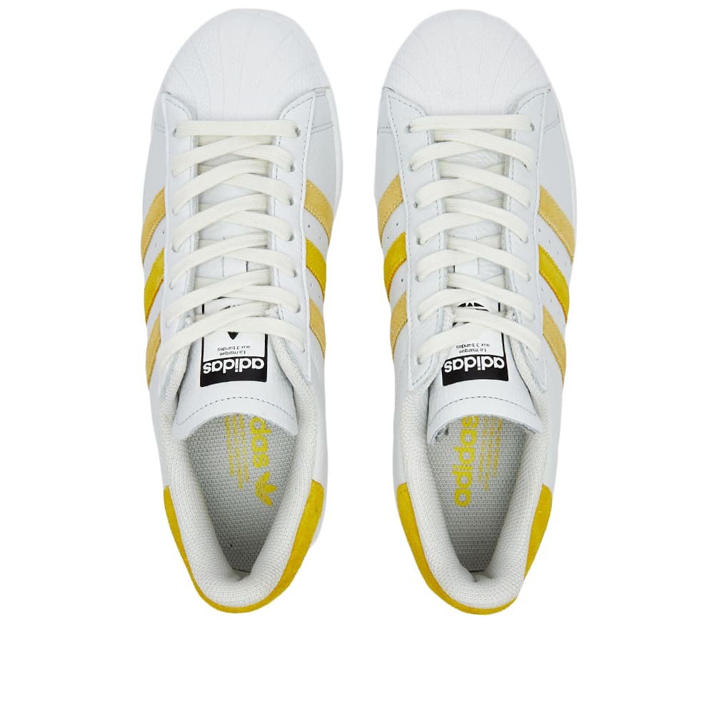 Adidas Women's Superstar W Sneakers in Crystal White/Yellow adidas