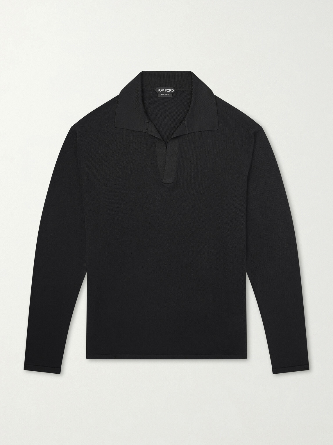 TOM FORD - Cashmere and Silk-Blend Polo Shirt - Black
