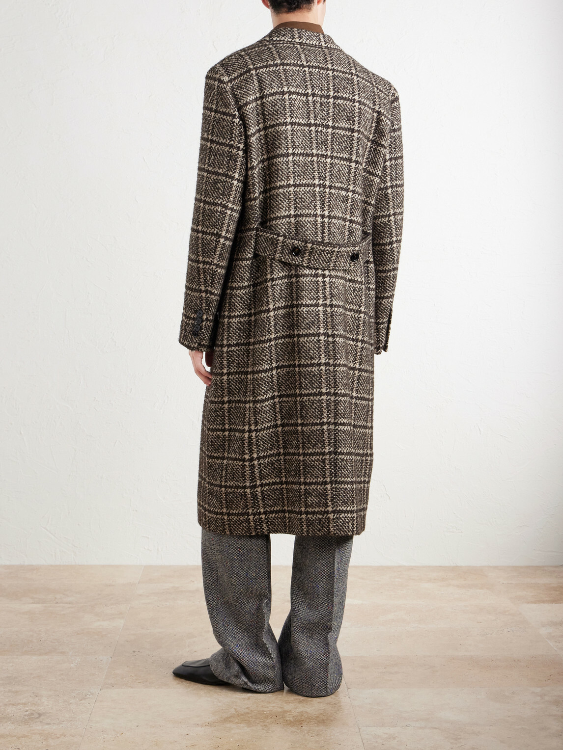 Dolce&Gabbana - Checked Wool-Blend Tweed Coat - Brown