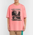 Maison Margiela - Oversized Printed Cotton-Jersey T-Shirt - Men - Pink