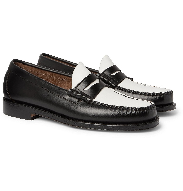 Photo: G.H. Bass & Co. - Weejuns Heritage Larson Colour-Block Leather Penny Loafers - Black