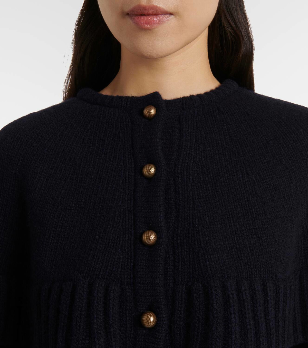Chloé Caped wool and cashmere cardigan