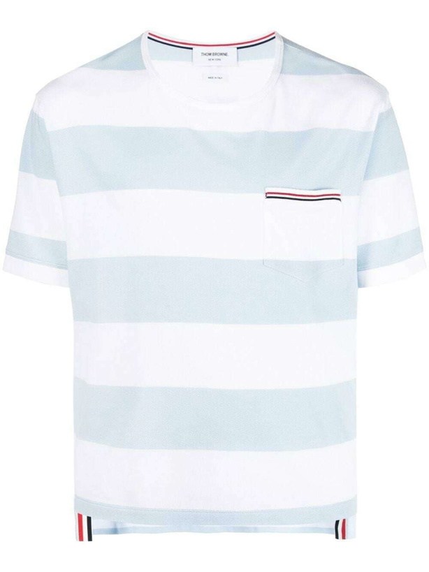 Photo: THOM BROWNE - Striped Cotton T-shirt