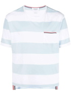 THOM BROWNE - Striped Cotton T-shirt